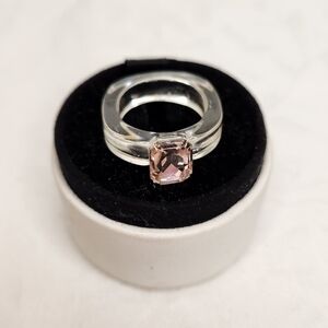 Pop Art Pink Rhinestone Ring